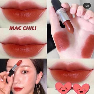 Son MAC ruby woo đỏ cam + đỏ hồng son lì dưỡng môi ẩm lâu trôi dưỡng da