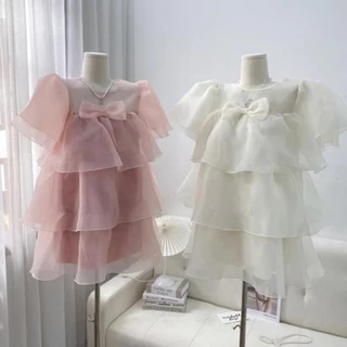 Váy Babydoll Tơ Tầng Nơ Ngực Tiểu Thư Siêu Xinh Hàng 2 Lớp C68