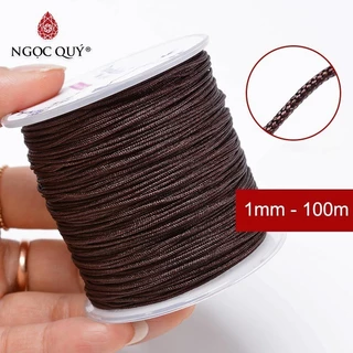 Cuộn dây vải dù thắt vòng, làm vòng tay handmade 1mm - 100m [Ngọc Quý]