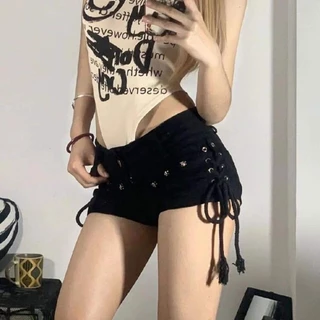 Quần short cạp thấp siêu ngắn sexy