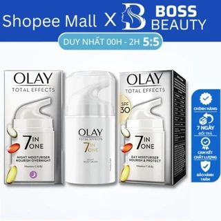 Kem Dưỡng Olay Total Effects 7 In 1 Anti Ageing Moisturiser 50ml Chính Hãng dưỡng trắng , tái tạo da và chống lão h