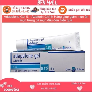 Adapalene Gel 0.1 Adaferin Chính Hãng giúp giảm mụn ẩn mụn trứng cá mụn đầu đen hiệu quả