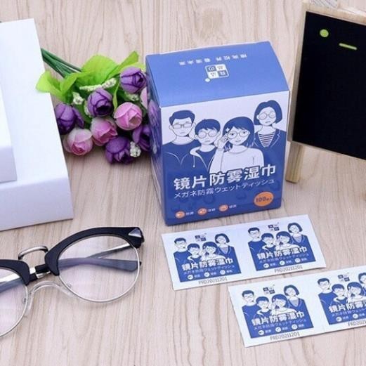 Lau kính Nano,Hộp 100 tờ khăn giấy chống bám hơi nước,Chống mờ -VH288