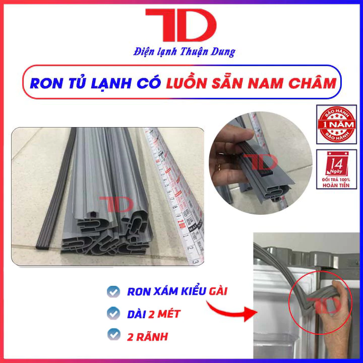 Ron tủ lạnh kiểu gài dài 2 mét và 1.6 mét TD Điện lạnh Thuận Dung