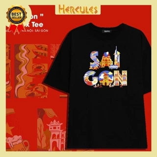 Áo thun màu đen trắng in hình Việt Nam, Hà Nội, Sài Gòn cực yêu nước, cực trendy