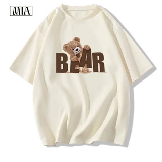 [HÀNG CAO CẤP] Áo thun nam nữ, áo phông unisex from rộng, cotton dày dặn bền dáng không bai dão, in hình gấu Bear