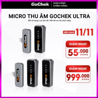 Micro thu âm không dây GoChek khử tiếng ồn khi live/quay video/ghi âm cho điện thoại/máy tính dòng cao cấp GC-A/B ULTRA 