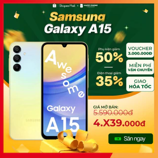 Điện thoại Samsung Galaxy A15 - Hàng chính hãng, Mới 100%, Bảo hành 12 tháng