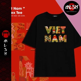 Áo thun màu đen trắng in hình Việt Nam, Hà Nội, Sài Gòn cực yêu nước, cực trendy