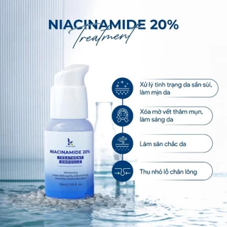 Serum Niacinamide 20% siêu kiểm soát bã nhờn mờ  thâm se lỗ chân lông to K lady da trắng hiệu quả.