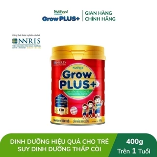 Sữa Bột Nutifood GrowPLUS+ Đỏ (Suy Dinh Dưỡng) 400g - Tăng Cân, Tăng Chiều Cao (Lon 400g)