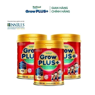 Combo 3 Sữa Bột Nutifood GrowPLUS+ Đỏ (Suy Dinh Dưỡng) dành cho bé trên 1 tuổi (3 lon x 900g)