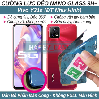 Dán cường lực dẻo nano cho Vivo Y31s (trong suốt và chống nhìn trộm) không viền đen