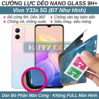 Dán cường lực dẻo nano cho Vivo Y33s 5G (trong suốt và chống nhìn trộm) không viền đen