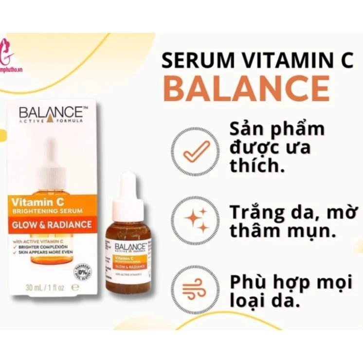 Tinh chất vitamin c trắng da giảm thâm hiệu quả Balance 30ml cao cấp.