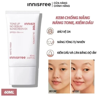 Kem chống nắng Innisfree nâng tone da quốc dân Hàn Quốc dưỡng da trắng mịn/