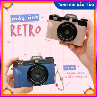 Máy Quay Chụp Ảnh Retro Chất Lượng Hình Ảnh 4K PRO [Tặng kèm thẻ nhớ]  - sale kịch sàn