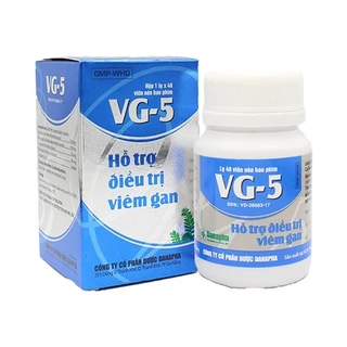 VG - 5 - Hỗ trợ phục hồi viêm gan, hạ men gan - Hộp 40 viên