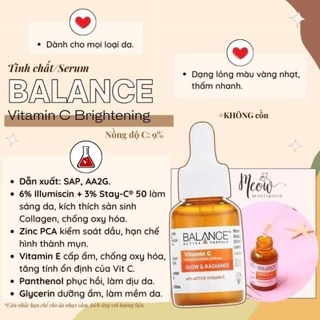 Tinh chất vitamin c da giảm thâm hiệu quả Balance 30ml dưỡng da trắng mịn/