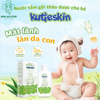 Combo Tắm Gội Thảo Dược Kutieskin Cho Bé: Sạch Mát và Dưỡng Ẩm, Làm Mềm Mịn Làn Da, Chai 200ml