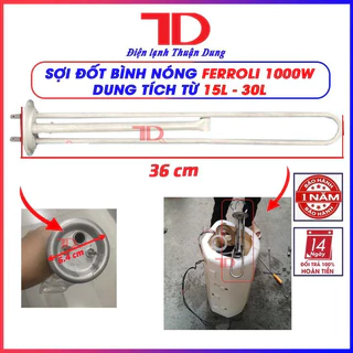 Sợi đốt bình nóng ferroli 15 lít 30 lít, thanh đốt thanh gia nhiệt bình nóng lạnh, TD Điện lạnh Thuận Dung