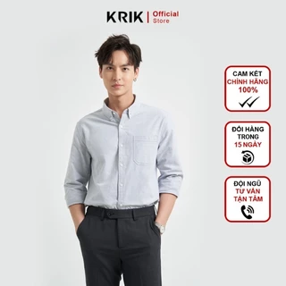 Áo Sơ Mi Dài Tay Nam Cổ Đức Local Brand KRIK Chất Liệu Cotton Mềm Mại Có Túi Ngực Form Slimfit Lịch Lãm SD3070