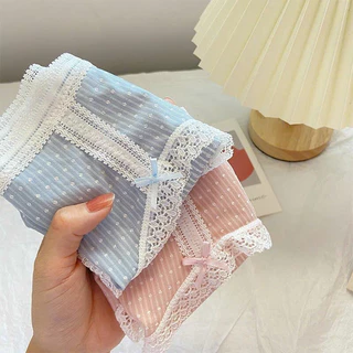 Sét 05 Quần Lót Nữ Viền Ren Gân Tăm Cotton Cao Cấp Mềm Mại