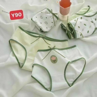 Combo 05 Quần Chíp Cute Xanh lá Quần Lót Nữ Cute Chất Cotton Cao Cấp Sexy Xịn Đẹp La.