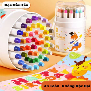 Hộp Màu Sáp Lụa, Màu Dầu An Toàn Không Dính Bẩn Tay Có Tay Cầm An Toàn, Bé Thoả Sức Sáng Tạo (Silky Crayon)