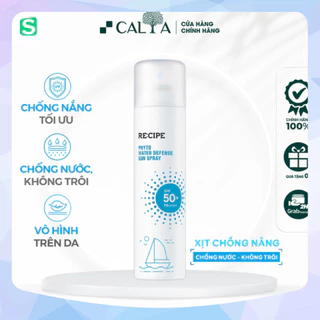 Xả Xịt Chống Nắng RECIPE Không Trôi SPF50+ PA++++ - RE:CIPE Phyto Water Defense Sun Spray 180ml - Lem shop