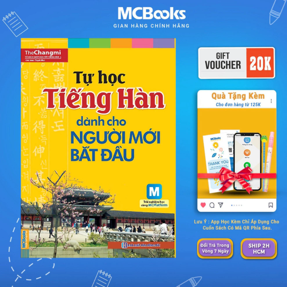 Sách - Tự học tiếng Hàn cho người mới bắt đầu Mcbooks - MCB