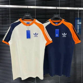 Áo Phông Adidas Phối Tay 2 Mầu Chạy Sọc Chất Liệu Cotton Cao Cấp Co Giãn - Áo Thun Nam Nữ In Logo Adidas Siêu Đẹp Trẻ Ch