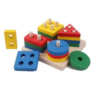 COMBO 6 MÓN ĐỒ CHƠI GỖ MONTESSORI THÔNG MINH PHÁT TRIỂN TRÍ TUỆ CHO BÉ