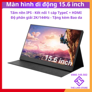 Màn hình di động 15 inch IPS 2K 144Hz có Type-C ThunderBolt - Tặng kèm bao da