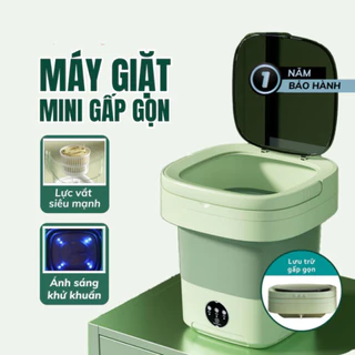 Máy Giặt Mini Tự Động Melli Giặt Đồ Lót Tất Vớ Giặt Đồ Cho Bé Dung Tích 6L Tự Vắt Khô Khử Khuẩn Tiện Dụng