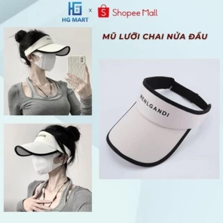 Mũ Lưỡi Chai Thể Thao Nửa Đầu Chống Tia UV Cực Tốt, Vành Rộng Phong Cách Hàn Quốc HGMART