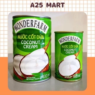 Nước Cốt Dừa Wonderfarm Lon 160ml/ 400ml