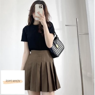 Chân váy xếp ly chất tuyết mưa form đẹp không xù lông chân váy tennis năng động thời trang Banamo Fashion 5314