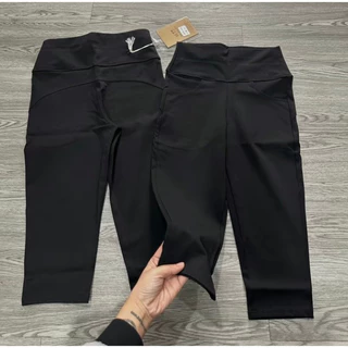 Quần Legging Lửng nâng  Mông , quần  Qua Gối Cạp Cao có 2 túi trước Nữ BigSize 40kg - 80kg