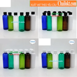 Chai nhựa nắp xoáy, nắp mở lật 100ml, chai nhựa chiết mỹ phẩm (Chai lọ chiết)