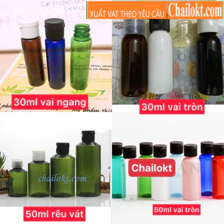 Chai nhựa nắp mở lật 30ml 50ml, chai nhựa chiết mỹ phẩm (Chai lọ chiết)