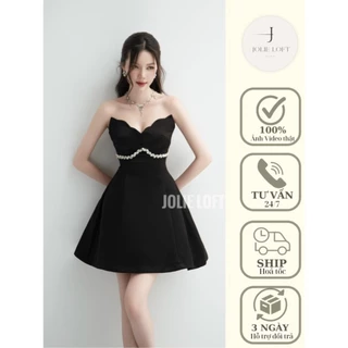 Váy nữ dự tiệc đính đá thiết kế Brenna Dress JOLIE LOFT, đầm dáng ngắn sang trọng đi chơi