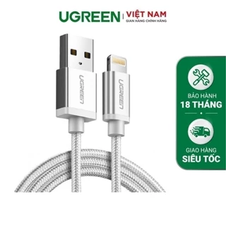 Cáp sạc nhanh dòng 2.4A cổng Lightning chuẩn MFi dài 0.25-2m UGREEN US291