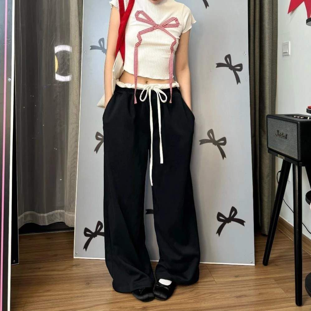 AB HOUSE  Quần nỉ dây rút BOW PANTS form rộng nam nữ Sgenz.studio