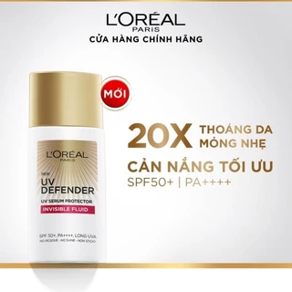 Kem chống nắng chính hãng L'Oreal Paris UV Defender Serum X20 thoáng da mỏng nhẹ 50ml SPF 50++