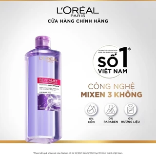 Nước tẩy trang L'Oreal Paris Hyaluronic Acid 1.5% - Cấp ẩm và làm căng mịn da 400ml