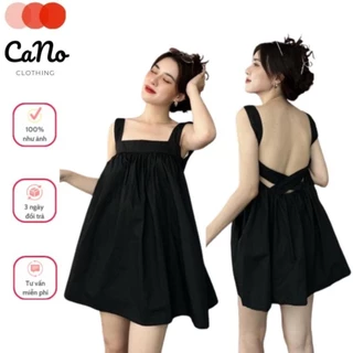 Đầm babydoll 2 dây chun bo ngực dáng dài maxi form rộng mùa hè đi biển váy nhiều màu tại Cano clothing 19