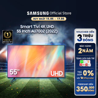 Media [Nhập ELSS155BU Giảm 12%] Smart Tivi Samsung 4K UHD 55 Inch UA55AU7002KXXV - Miễn phí lắp đặt )