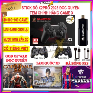 [Chính Hãng] Game Stick 4k Đỏ X2Pro Mới, 41000+ game psp, ps1, 3d,... máy chơi game cầm tay 4 nút giá rẻ - sale kịch sàn