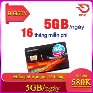 Sim 4G Big50y -Thaga60 -Thaga90 -Win60 -Local -U1500, không giới hạn dung lượng tốc độ 4G, trọn gói 1 năm - sale kịch sà